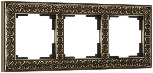 Рамка универсальная Werkel Antik 3-м. металл бронза фото Рамка универсальная Werkel Antik 3-м. металл бронза картинка